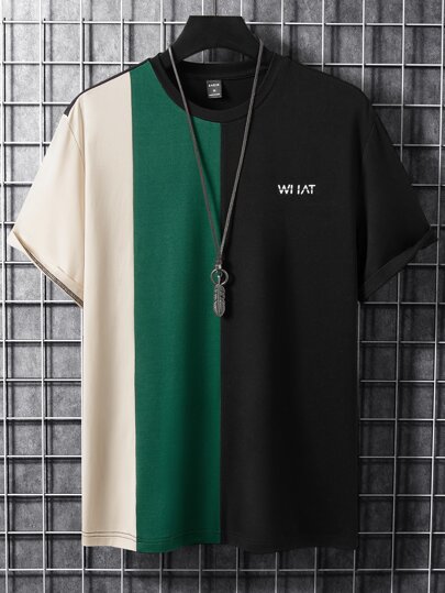 Camisetas para hombre con ajuste, cuello redondo, manga corta, lema casual de verano, poliéster