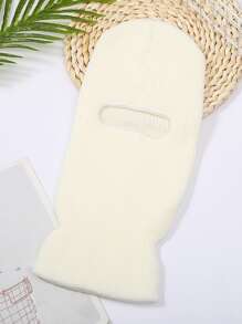 1入組1孔滑雪面罩針織口罩冬天巴拉克拉法帽充分口罩適合男士女士冬天戶外運動 - 白色 - 查看 3