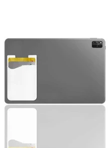 1pc Silicon Card Holder For Phone, Can Insert Bank Cards, Bus Cards, Id Cards And Stick To The Back Of A Tablet Or Phone - White - View 2