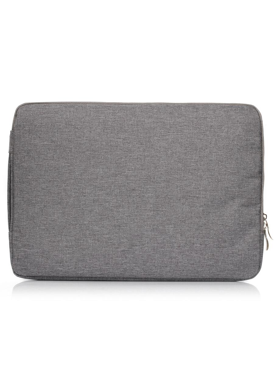 1pc Plain Laptop Bag - Grey - View 1