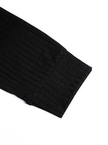 Manfinity Homme Men Solid Ribbed Knit Casual Work Long Sleeve Polo Shirt, Boyfriend Gift