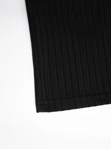 Manfinity Homme Men Solid Ribbed Knit Casual Work Long Sleeve Polo Shirt, Boyfriend Gift