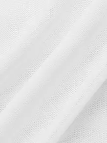 SHEIN ICON Off The Shoulder Flounce Sleeve Ruched Mesh Top Without Cami Top - White - View 4