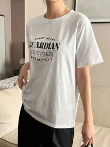 DAZY Camiseta con estampado de letra - Blanco - Ver 6