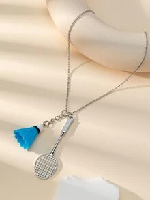 Collar con colgante bádminton & bádminton con raqueta - Multicolor - Ver 2