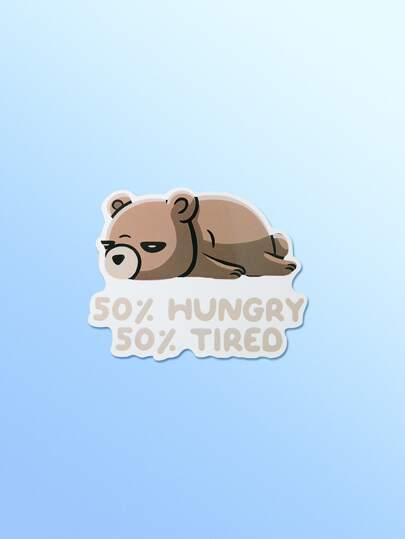 Eduely 1pc Bear Pattern Laptop Sticker