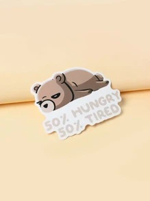 Eduely 1入組熊圖案筆記本貼紙 - 彩色 - 查看 2