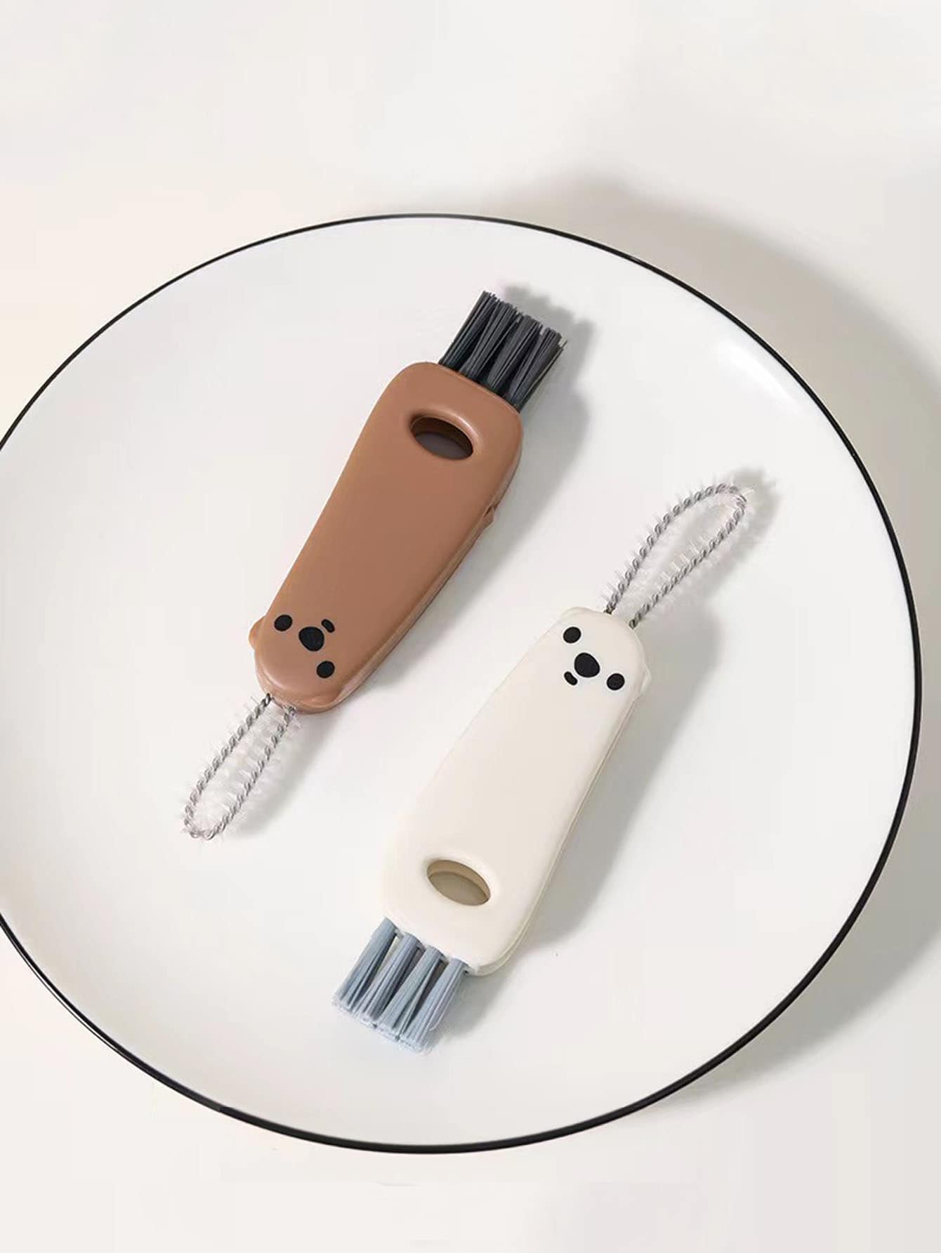 1 pieza Cepillo de limpieza con diseño de oso de dibujos animados de color al azar - Multicolor - Ver 1