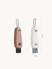 1 pieza Cepillo de limpieza con diseño de oso de dibujos animados de color al azar - Multicolor - Ver 2