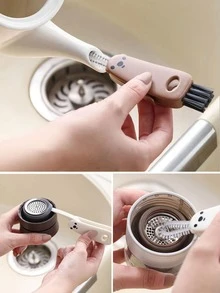 1 pieza Cepillo de limpieza con diseño de oso de dibujos animados de color al azar - Multicolor - Ver 3