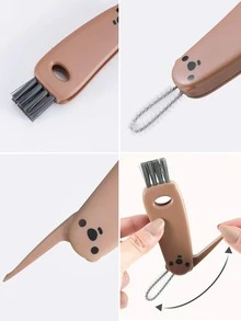 1 pieza Cepillo de limpieza con diseño de oso de dibujos animados de color al azar - Multicolor - Ver 5