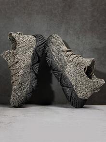 Men's Breathable Elastic Sports Cushioned Shoes - Khaki - View 3