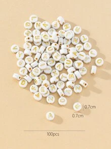 100入組字母細節釘珠 - 彩色 - 查看 3