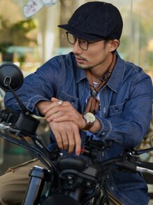 DAZY Men Solid Button Through Denim Shirt - Medium Wash - View 8