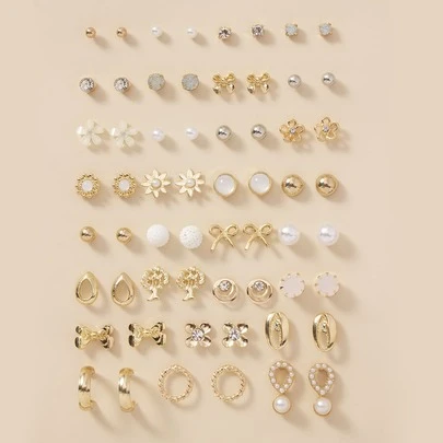 30pairs Tree & Flower Design Earrings Valentines,Mom,Mother,Mother's Day,Gift