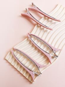 6pcs Minimalist Hair Clip - Dusty Pink - View 1