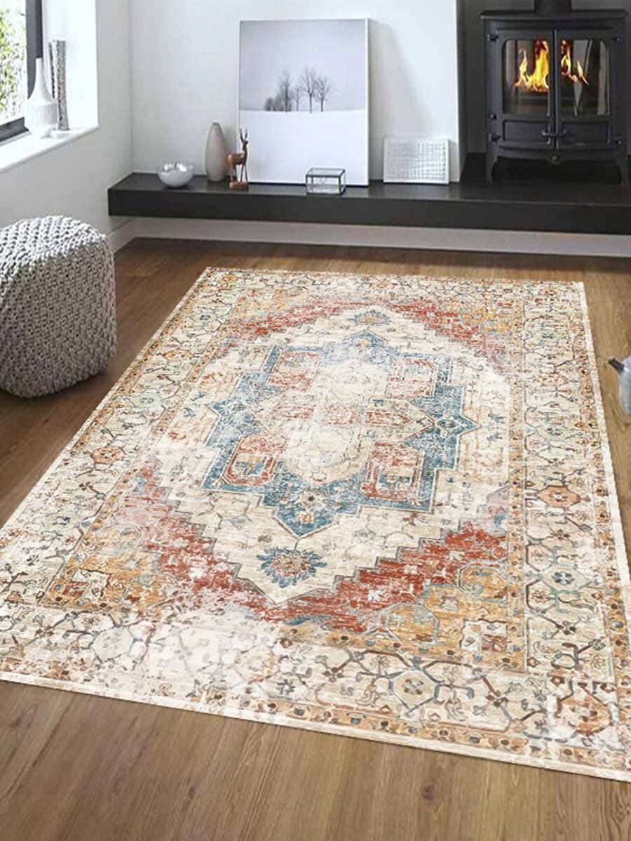 Cashmere Look, Boho Style, Non-slip Floor Mat - Multicolor - View 1