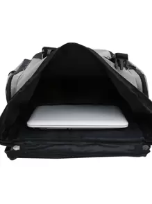 男士釋放扣裝飾學校背包學校用品學生書包學校背包設計師電腦背包書包行李背包健身背包大學生供應高中學生供應初中學生供應國際學生供應高級中學生供應大學生供應商務戶外遠足旅行露營運動父親節禮物夏天 - 灰色 - 查看 6