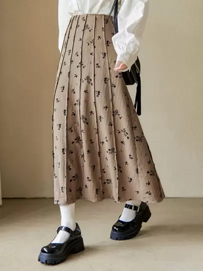 DAZY 碎花明缝A字裙