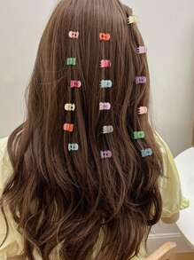 50pcs Solid Hair Claw - Multicolor - View 2