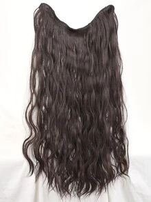 Long Curly Synthetic Hair Extension - Chocolate Brown - View 7