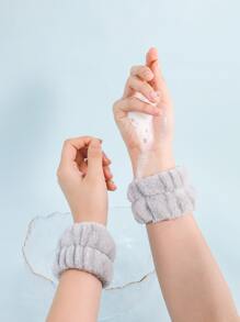 Muñequeras para lavarse la cara - Muñequera absorbente para lavarse la cara, 1 par de bandas de muñeca de microfibra para lavarse, cuidado de la piel, yoga, deporte, evita que los líquidos se derramen por el brazo, cuidado de la piel, decoración de la habitación, decoración del hogar, decoración del dormitorio, baño, regalos de Navidad, decoración del baño, viaje, artículos de viaje, boda, fiesta de Navidad, regalos para mamá, hogar, habitación, decoración de la casa, regalo de Navidad, regalos para mamá, cumpleaños, decoración de la habitación rosa, decoración de la sala de estar, dormitorio, regalos para hombres, regalos para papá, setas, Año Nuevo, mamá, accesorios, regalos para papá, amigos, regalo divertido - Gris - Ver 3