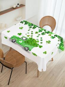 1 pieza Mantel Día de San Patricio de coche & trébol - Multicolor - Ver 1