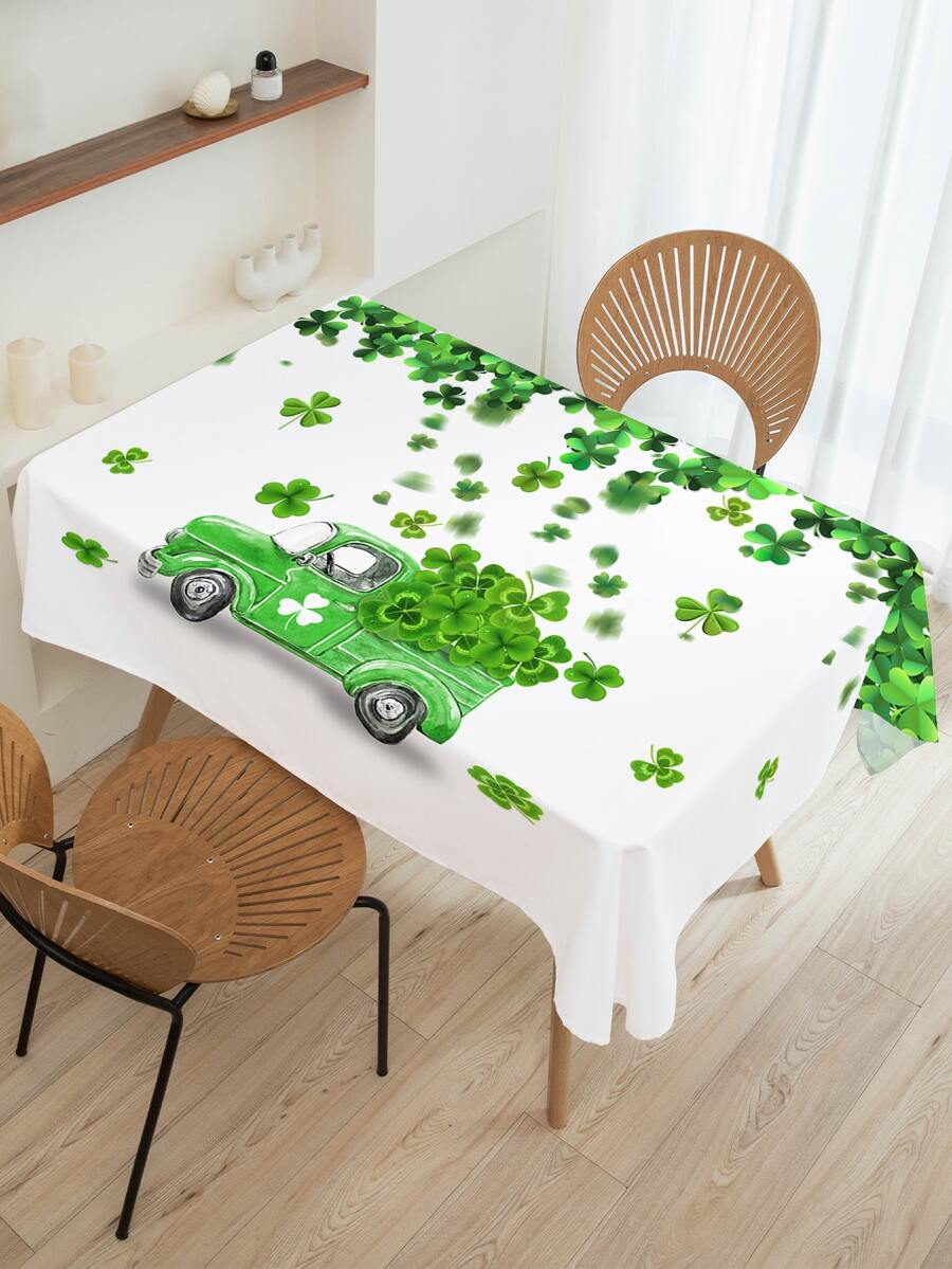 1 pieza Mantel Día de San Patricio de coche & trébol - Multicolor - Ver 1