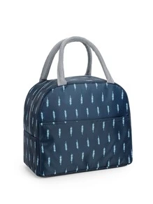 1入組牛津保溫飯盒袋帶鋁箔