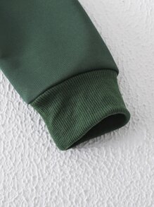 Boys Letter Graphic Sweatshirt - Dark Green - View 6