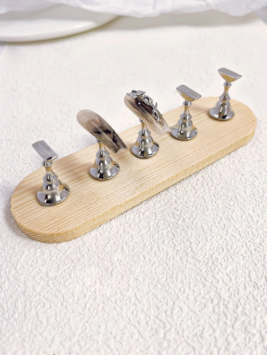 Magnetic Strip Nail Bracket 5pcs Wooden Elliptical Exercise Base Bracket Is Suitable For Women And Girls - Multicolor - View 1