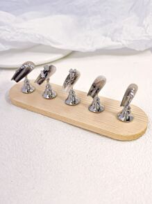 Magnetic Strip Nail Bracket 5pcs Wooden Elliptical Exercise Base Bracket Is Suitable For Women And Girls - Multicolor - View 3