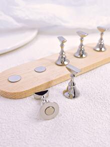 Magnetic Strip Nail Bracket 5pcs Wooden Elliptical Exercise Base Bracket Is Suitable For Women And Girls - Multicolor - View 5