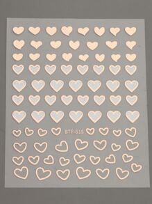 FULL BEAUTY 2sheets Wings & Heart Pattern Nail Art Sticker Y2K-style Nail Art Decals - Rose Gold - View 2