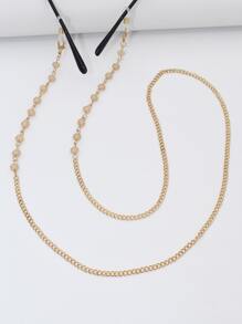 Cadena para gafas con diseño de cuenta - Dorado - Ver 1