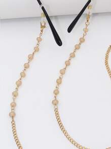 Cadena para gafas con diseño de cuenta - Dorado - Ver 3