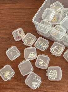 5入組迷你便攜透明首飾收納盒 - 無色 - 查看 2