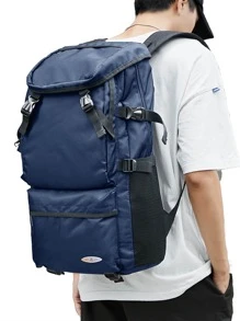 22 Inch Men Patch Chi tiết Phát hành Khóa Trang trí Ba lô Du lịch - Màu xanh lam - Xem 1