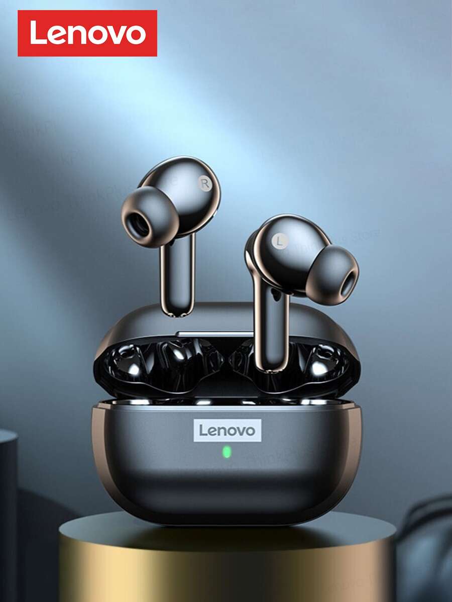 Tai nghe nhét tai không dây Lenovo Lp1s nâng cấp dành cho chạy bộ thể thao, có thời gian chờ siêu dài, chất lượng âm thanh Hifi và chức năng chống ồn - màu đen - Xem 1