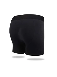 Men 3pcs Tape Waist Boxer Brief - Black - View 2