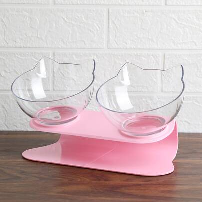 1入組卡通貓設計寵物碗