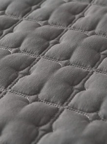 1pair Quilted Pillowcase Without Filler - Grey - View 4