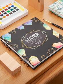 1入組隨機圖案水彩書 - 彩色 - 查看 4