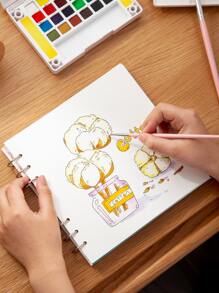 1入組隨機圖案水彩書 - 彩色 - 查看 5