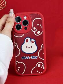 卡通兔子圖案手機殼 - 彩色 - 查看 1