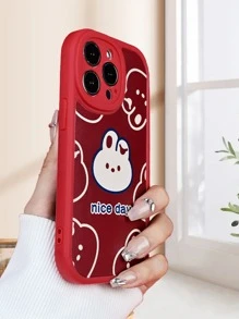 卡通兔子圖案手機殼 - 彩色 - 查看 3