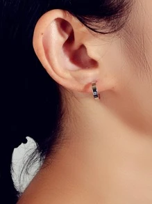 3pairs Minimalist Cuff Hoop Earrings - Multicolor - View 2