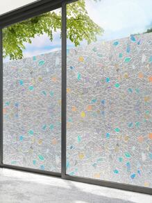 1入組裝飾性磨砂窗膜 - 無色 - 查看 1