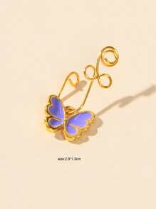 Vòng bít mũi trang trí hình con bướm - Màu tím - Xem 3