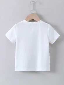 小男童筆刷圖案T恤